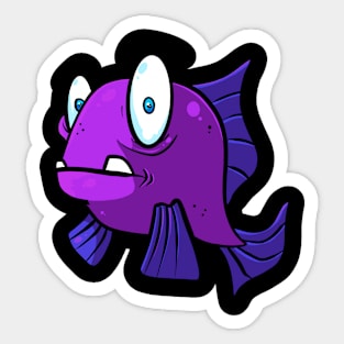 Purple fish Sticker